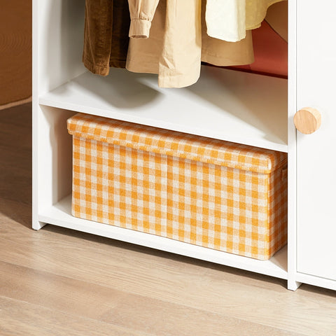 Rootz Kinder Wardrobe with Stand - Children's Closet - Kids' Storage - Secure & Space-Saving - 94x110x35cm