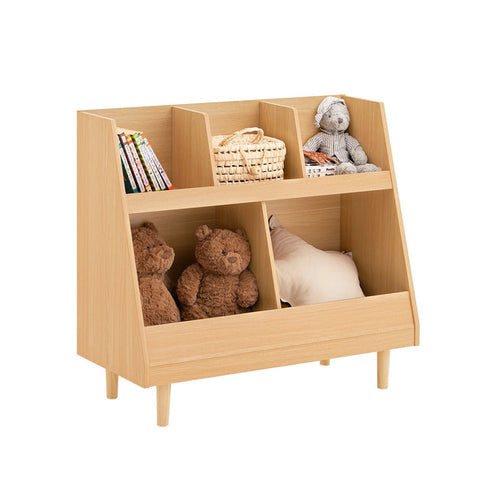 Rootz Kids Bookshelf - Child Book Storage - Toy Organizer - Safe Rounded Corners - 86x78x36cm