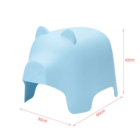 Rootz Children's Stool - Animal Stool - Pig Design Chair - Non-Toxic Plastic - Easy to Clean - Decorative and Functional - 35cm x 42cm x 60cm