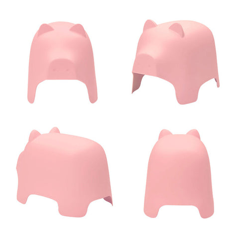 Rootz Kids Pig-Shaped Stool - Children's Chair - Play Seat - Non-Toxic Plastic - Easy to Clean - Decorative - 35cm x 42cm x 60cm