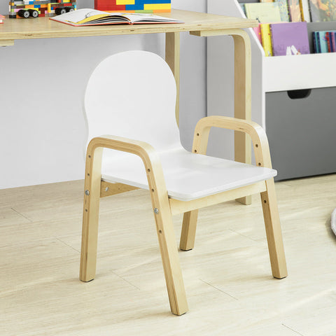 Rootz Set of 2 Adjustable Children's Chairs - Kids' Seating - Height-Adjustable Chairs - Sturdy Plywood Construction - Comfortable Armrests and Backrest - 40cm x 53cm x 32cm