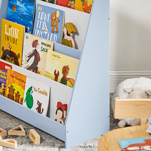 Rootz Kids Bookshelf - Children's Bookcase - Storage Unit - Safety and Convenience - MDF E1 - 80x88x30cm