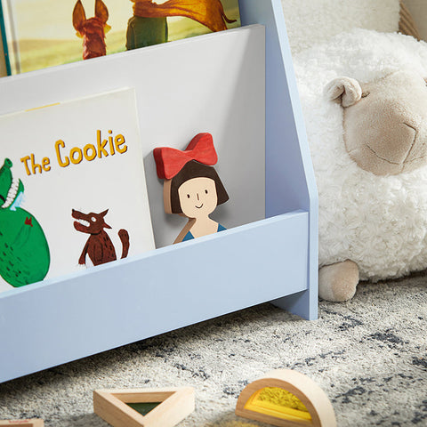 Rootz Kids Bookshelf - Children's Bookcase - Storage Unit - Safety and Convenience - MDF E1 - 80x88x30cm
