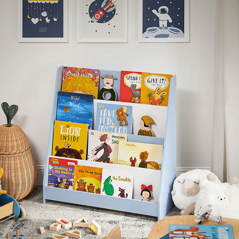 Rootz Kids Bookshelf - Children's Bookcase - Storage Unit - Safety and Convenience - MDF E1 - 80x88x30cm