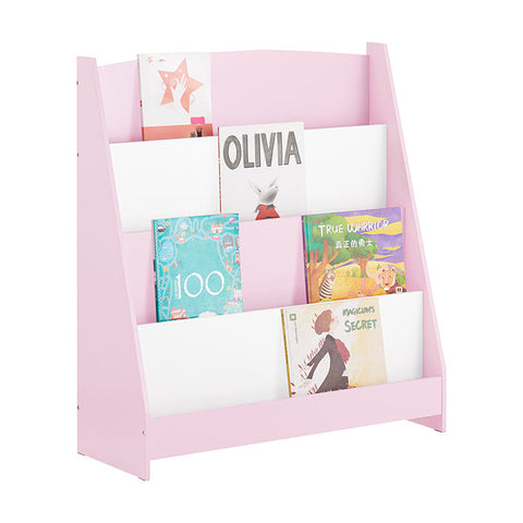 Rootz Children's Bookshelf - Kid's Storage Organizer - MDF Bookcase - Safe Rounded Corners - 80x88x30cm
