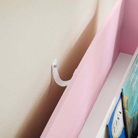 Rootz Children's Bookshelf - Kid's Storage Organizer - MDF Bookcase - Safe Rounded Corners - 80x88x30cm