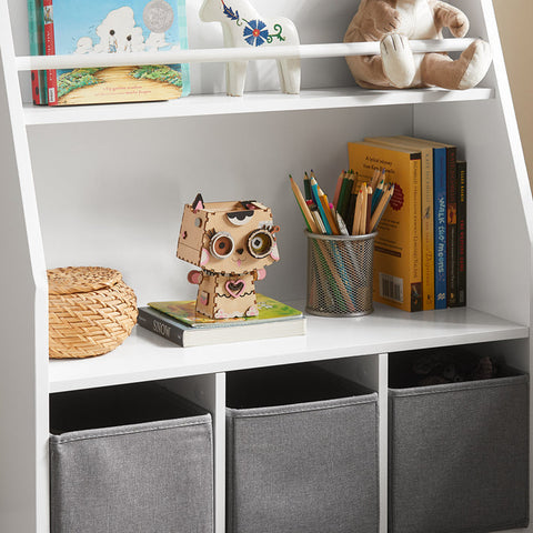 Rootz Children's Bookshelf - Toy Storage Organizer - Kids Bookcase - Safe MDF Construction - Easy Access - Multi-Compartment Design - 63cm x 80cm x 28cm