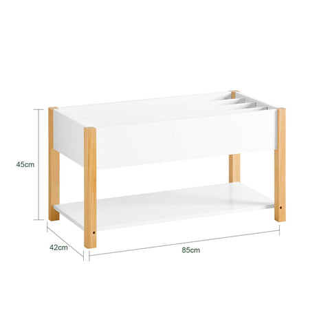 Rootz Children's Bookshelf - Toy Shelf - Storage Rack - MDF & Pine Construction - Versatile Dividers - Child-Friendly Height - 85cm x 45cm x 42cm