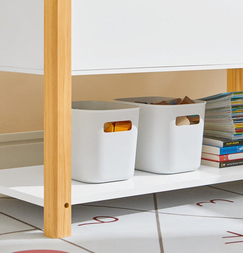 Rootz Children's Bookshelf - Toy Shelf - Storage Rack - MDF & Pine Construction - Versatile Dividers - Child-Friendly Height - 85cm x 45cm x 42cm