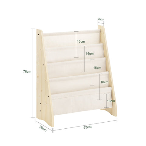 Rootz Kids Book Organizer - Shelf - Storage Unit - Multi-Purpose - Ideal for Tidiness - 63cm x 76cm x 28cm