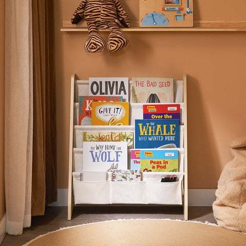Rootz Kids Book Organizer - Shelf - Storage Unit - Multi-Purpose - Ideal for Tidiness - 63cm x 76cm x 28cm