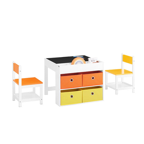 Rootz Kids Table & Chair Set - Children's Desk - Playroom Furniture - Dual Surface Table - 60x50x60cm Table, 30x50x32cm Chair