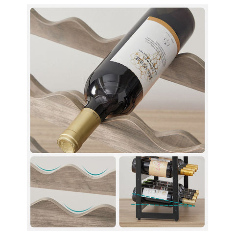 Rootz Wine Rack for 12 Bottles - Bottle Holder - Wine Storage - Space-Saving - 20.3cm x 44.8cm x 38cm