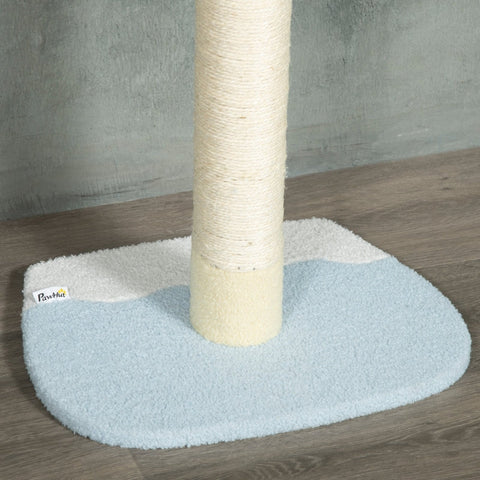 Rootz Floor-to-Ceiling Cat Tree - Adjustable Cat Scratching Post - Climbing Tower - Pine Wood - Soft Plush - Chipboard - 47cm x 34cm x 220-260cm