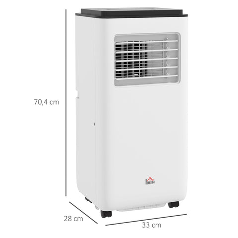 Rootz Portable Air Conditioner - Cooling Unit - Fan - Dehumidifier - Remote Control - 10000 BTU - 33cm x 28cm x 70.4cm