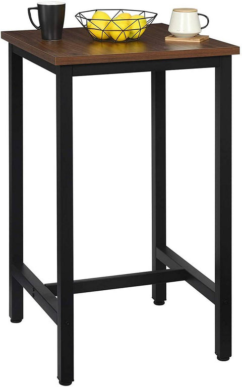 Rootz Bar Table - Pub Table - High Table - Iron Frame Stability - Water-Resistant - Easy Maintenance - 60cm x 60cm x 102cm