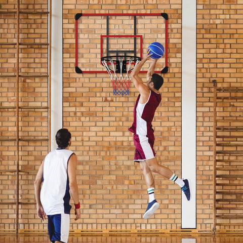 Rootz Basketball Hoop Set - Wall Mounted Hoop - Adjustable Height - Durable Steel Frame - Indoor/Outdoor - 113cm x 61cm x 73cm