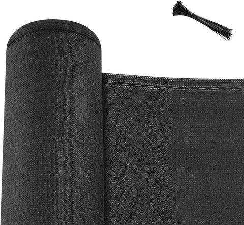 Rootz HDPE Fence Screen - Privacy Screen - Sun Shade - Durable, UV Protection, Weather-Resistant - 1.8m x 15m - Anthracite