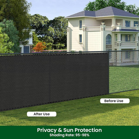 Rootz HDPE Fence Screen - Privacy Screen - Sun Shade - Durable, UV Protection, Weather-Resistant - 1.8m x 15m - Anthracite