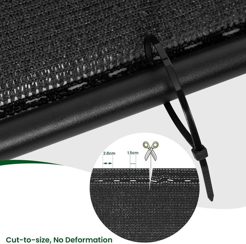 Rootz HDPE Fence Screen - Privacy Screen - Sun Shade - Durable, UV Protection, Weather-Resistant - 1.8m x 15m - Anthracite