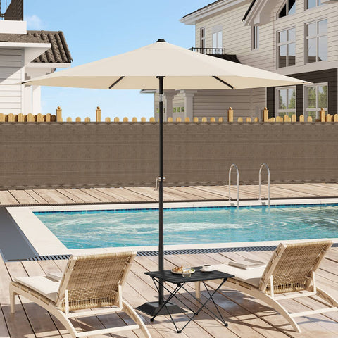 Rootz Premium Outdoor Parasol - Garden Umbrella - Beach Umbrella - UV Protection - Waterproof - Easy Setup - Ø 270 x 236 cm