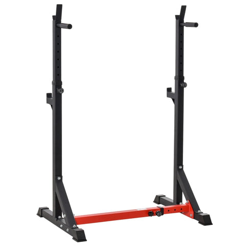 Rootz Adjustable Barbell Rack - Weightlifting Stand - Gym Equipment - Supports 150kg - 77-122W x 66D x 121-171H cm