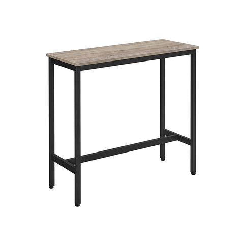 Rootz Bar Table Brown-Black - High Table - Pub Table - Space-Saving Design - 100 x 40 x 90 cm