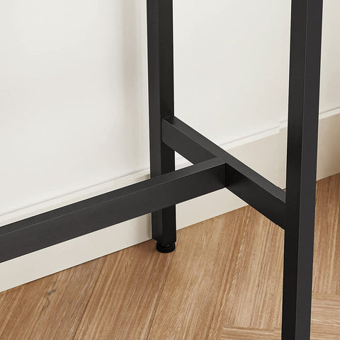Rootz Bar Table Brown-Black - High Table - Pub Table - Space-Saving Design - 100 x 40 x 90 cm