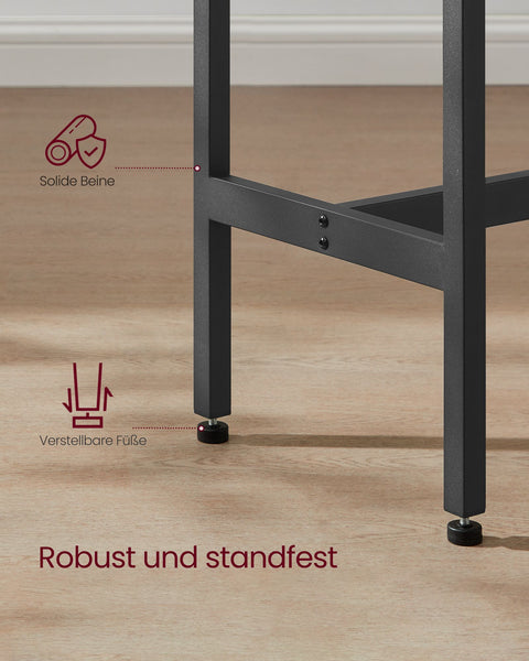 Rootz Rectangular Bar Table - Industrial Style - Pub Table - White - 100 x 40 x 90 cm