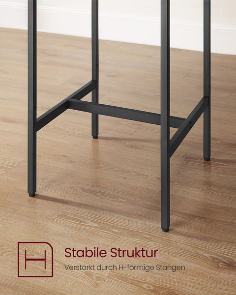Rootz Bar Table Set - High Dining Table - Kitchen Bistro Table - Space-Saving Design - 60x60x90cm
