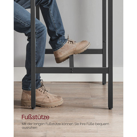 Rootz Bar Table - High Table - Pub Table - Chipboard & Steel - Sturdy Design - 60cm x 60cm x 92cm