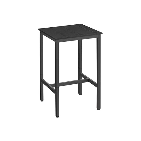 Rootz Bar Table - High Table - Pub Table - Sturdy Steel Frame - 60cm x 60cm x 92cm -Black