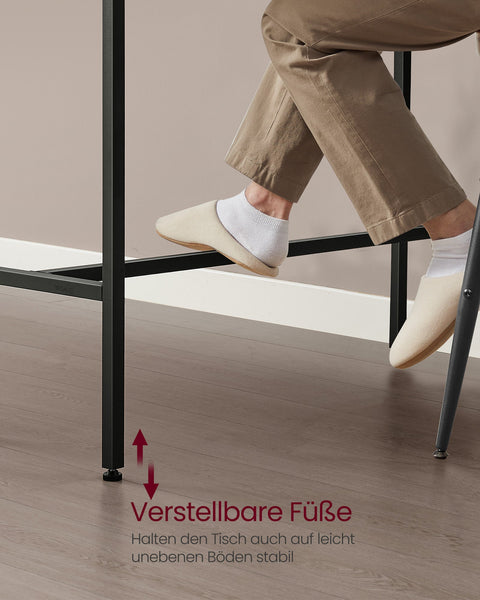 Rootz Bar Table with Drawer - Pub Table - High Table - Space-Saving Design - 40 x 120 x 104.6 cm - Brown