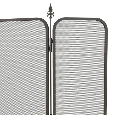 Rootz Fireplace Spark Guard - Fire Screen - Hearth Protector - Ensures Safety - 96W x 1.3D x 56H cm