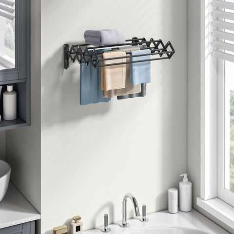 Rootz Washer Dryer Rack - Laundry Organizer - Drying Rack - Steel Construction - 40cm x 42cm x 12cm - Portable - Lightweight