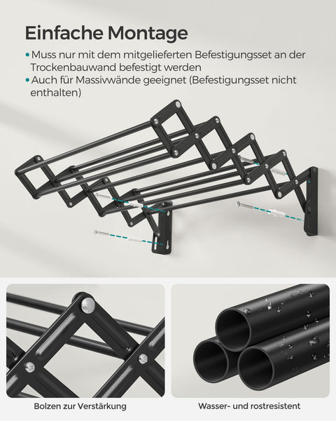 Rootz Washer Dryer Rack - Laundry Organizer - Drying Rack - Steel Construction - 40cm x 42cm x 12cm - Portable - Lightweight