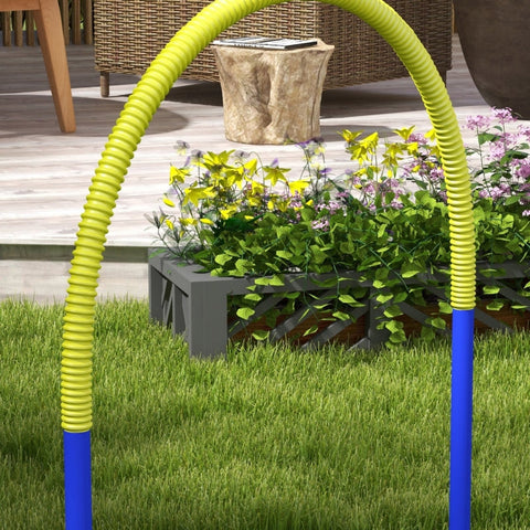 Rootz Dog Agility Set - Canine Fitness Kit - Pet Training Gear - Obstacle Course - Portable - Blue+Yellow - 88cm x 64cm x 95cm