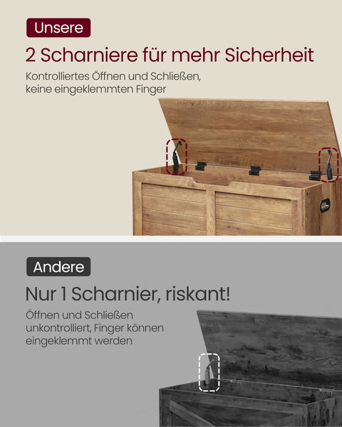 Rootz Chipboard Shoe Bench - Entryway Bench - Storage Bench - Honey Brown - 40cm x 100cm x 46cm - 19.5kg - Max. Load 136kg