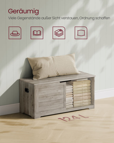 Rootz Chipboard Shoe Bench - Entryway Bench - Storage Bench - Honey Brown - 40cm x 100cm x 46cm - 19.5kg - Max. Load 136kg