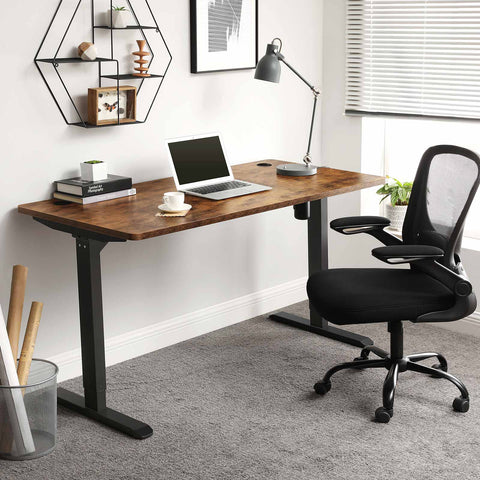 Rootz Electric Height-Adjustable Table Frame - Standing Desk - Sit Stand Desk - Motorized Desk - Remote Control - (115-147) x 60 x (71-112) cm