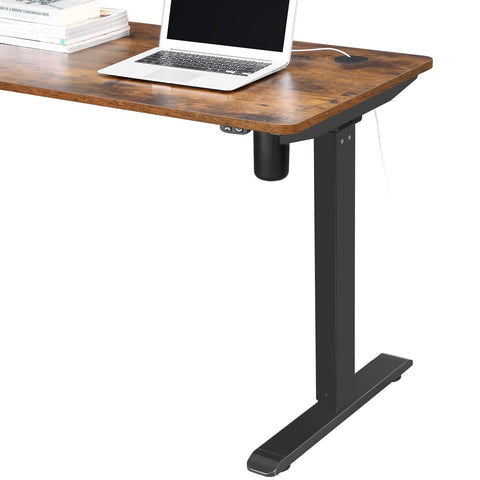 Rootz Electric Height-Adjustable Table Frame - Standing Desk - Sit Stand Desk - Motorized Desk - Remote Control - (115-147) x 60 x (71-112) cm
