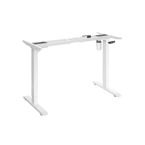 Rootz Electric Height Adjustable White Table Frame - Sit-Stand Desk - Motorized Desk - Steel - Continuous Height Adjustment - (115-147) x 60 x (71-112) cm