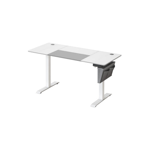Rootz Electric Standing Desk - Height-Adjustable Desk - Sit Stand Desk - Chipboard - Steel Frame - 60cm x 140cm x (72-120cm) - White/Gray