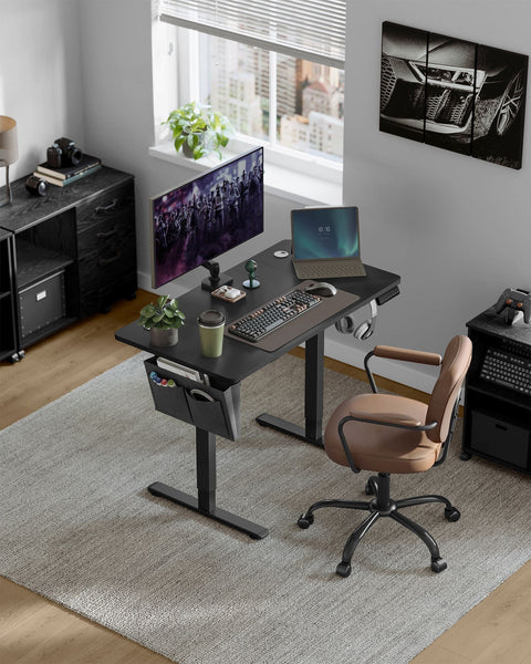 Rootz Electric Height-Adjustable Desk - Standing Desk - Motorized Workstation - Particle Board & Steel - 60cm x 120cm x (72-120)cm
