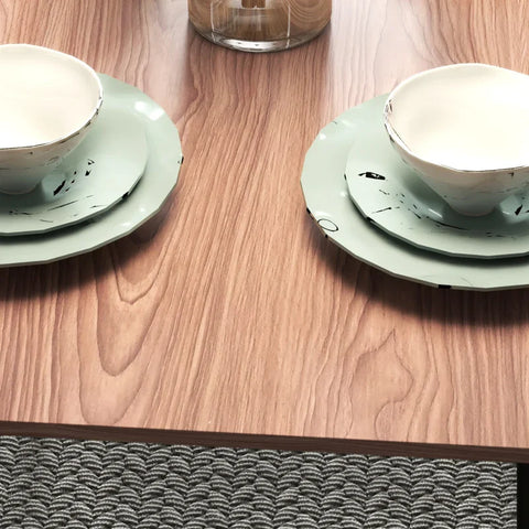 Rootz Dining Group Table Chairs - Dining Room Table - Kitchen Table - Industrial Design - MDF-Steel - Brown - 110 Cm X 70 Cm X 75 Cm