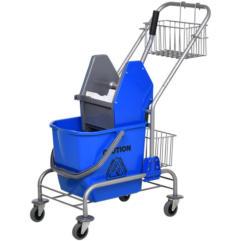 Rootz Cleaning Trolley - Household Trolley - Professional Cleaning Cart - 26L Capacity - 73L x 45W x 95H cm