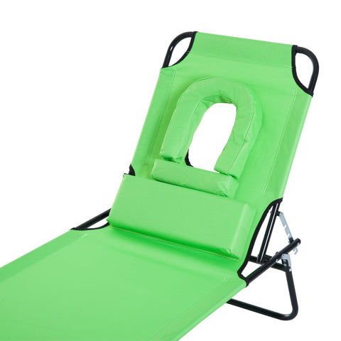 Rootz Sun Lounger Reading Window - Reclining Chair - Folding Bed - Water Resistant - Durable & Portable - 187cm x 58cm x 36cm