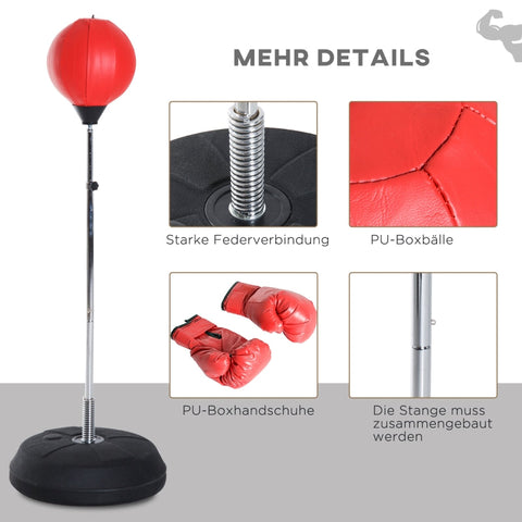 Rootz Adjustable Punching Ball Stand - Boxing Equipment - Boxing Bag - Height Adjustable - Martial Arts Training - 43cm x 43cm x 126-144cm