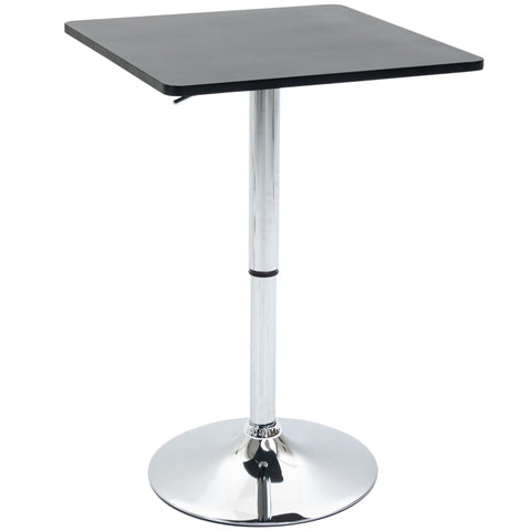 Rootz Height-Adjustable Bar Table - Pub Table - Cocktail Table - Stability & Durability - 60L x 60W x 69-93H cm