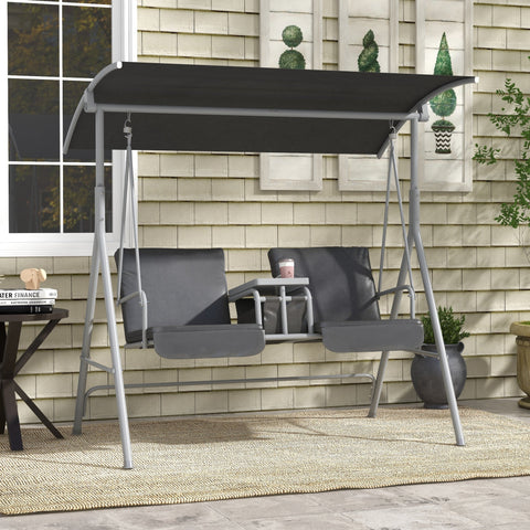Rootz Hollywood Swing - Porch Swing - 2-Seater Garden Swing - UV Protection - 175cm x 110cm x 165cm